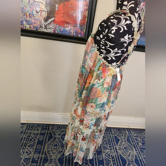 By Anthropologie Chiffon Shift Midi Dress size Small NWT - Picture 7 of 15